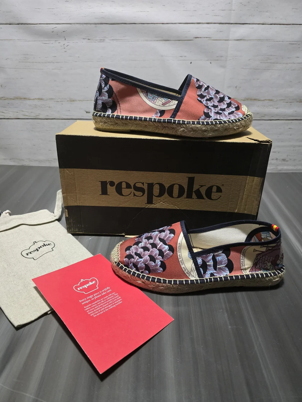 Luxury New In Box Respoke Classic Espadrilles- Size 36 US 5.5/6 Silk Hermes $575